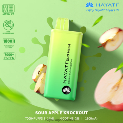 Hayati Duo Mesh wegwerpbaar zure appel knock-out XX66X180 Hayati Vape Near Me