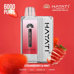 Hayati Infinity 6000 pod-kits aardbei & munt XX66X160 Hayati Vape Near Me