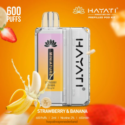 Hayati Miniature 600 podkits aardbei banaan XX66X45 Hayati Vape Nicotine