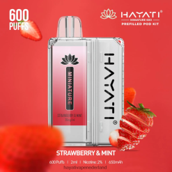 Hayati Miniature 600 podkits aardbei & munt XX66X46 Hayati Flavours