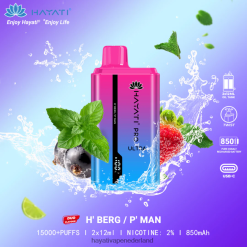Hayati Pro Ultra wegwerpbare 15.000 trekjes h'berg/p'man XX66X219 Hayati Vape Shop