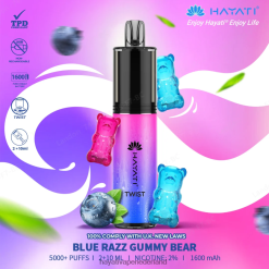 Hayati Twist wegwerpbaar blauwe razz gummibeer XX66X64 Hayati Vape Review